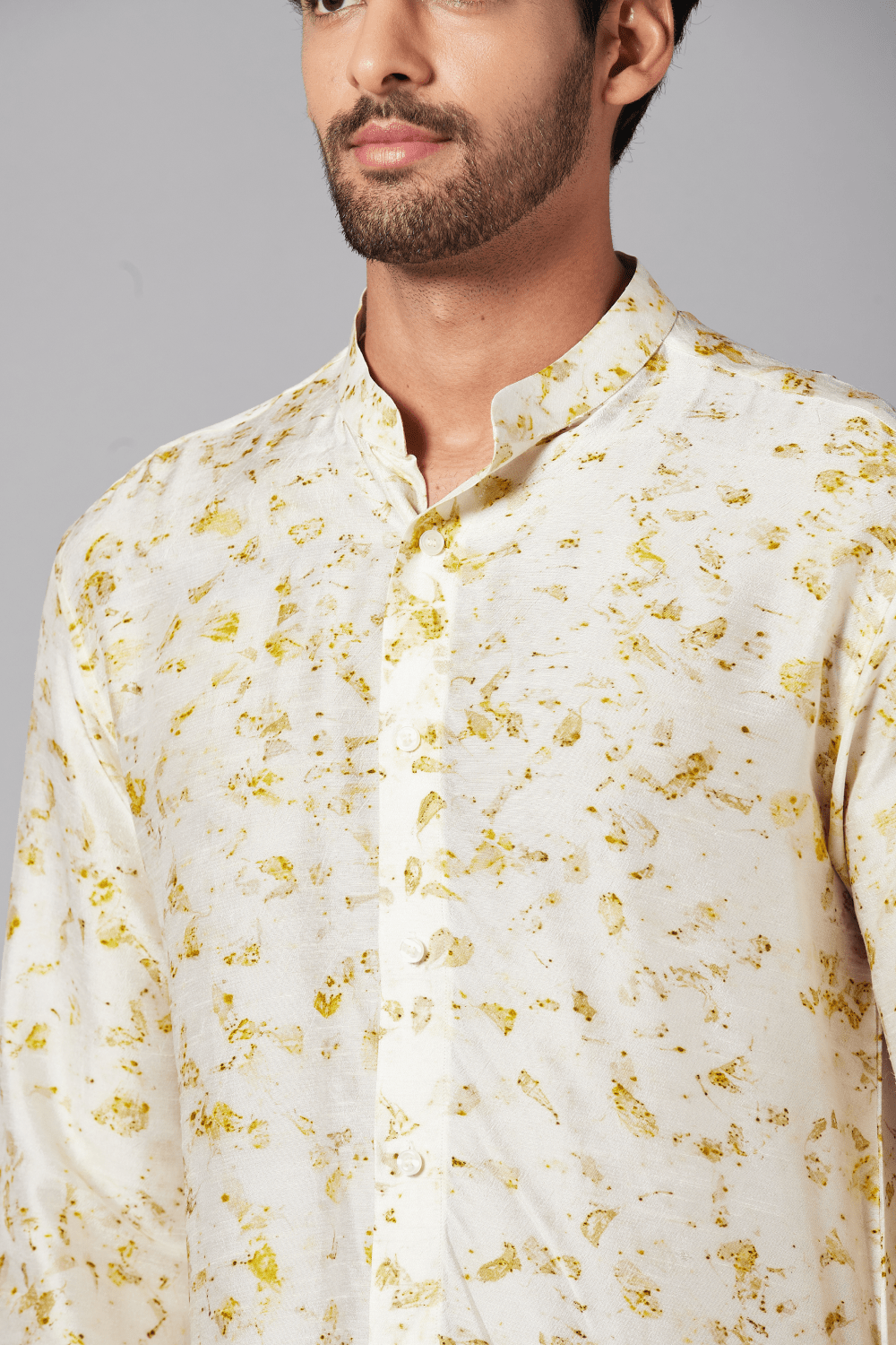 Mighty Natural Dye Designer Men's Kurta Set by Hilo Design