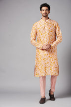 Peachy Natural Dye Co Ord Designer Kurta Set by Hilo Design
