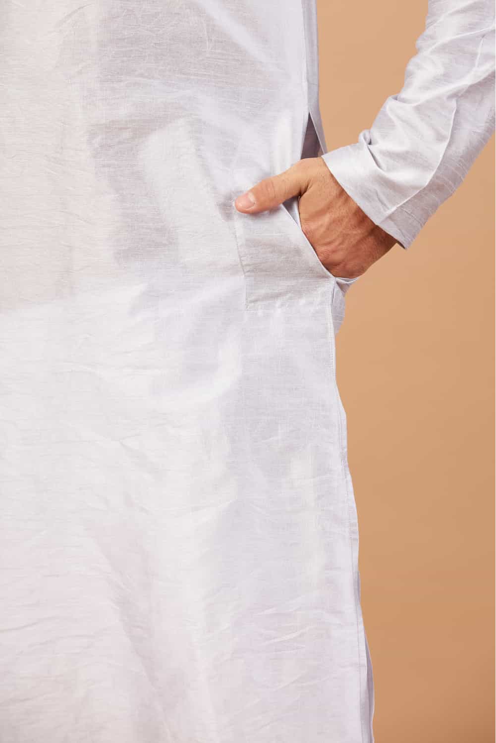 Manatee Basik Kurta Cadet Grey Coloured by Hilo Design