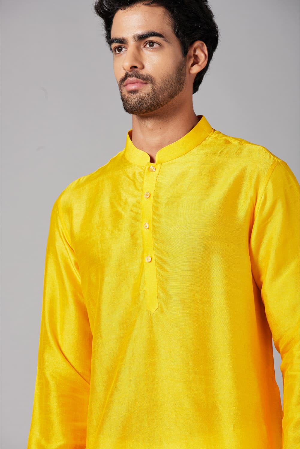 Yellow Plain Kurta by Hilo Design