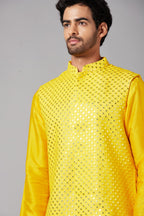 Yellot Designer Men's Nehru Jacket by Hilo Design