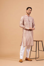 Florne Floral Geometric Embroidered Kurta by Hilo Design