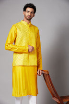 Yellot Designer Men's Nehru Jacket by Hilo Design