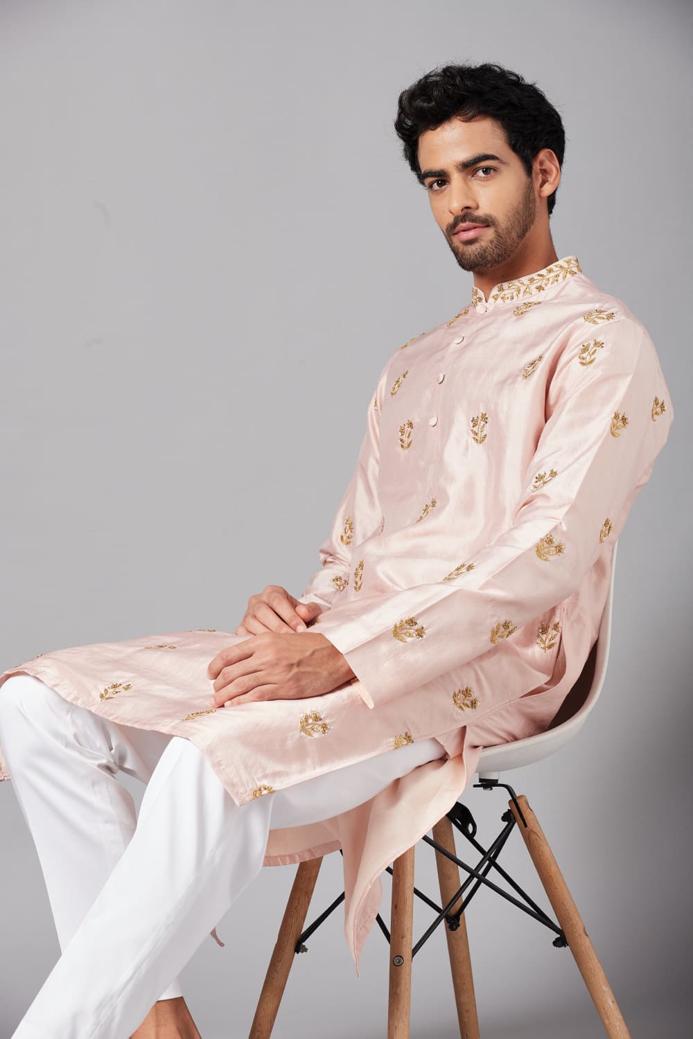 Krusos Hand Embroidered Kurta by Hilo Design