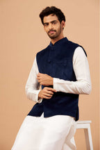 Bluvet Designer Men's Nehru jacket by Hilo Design