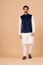 Bluvet Designer Men's Nehru jacket by Hilo Design