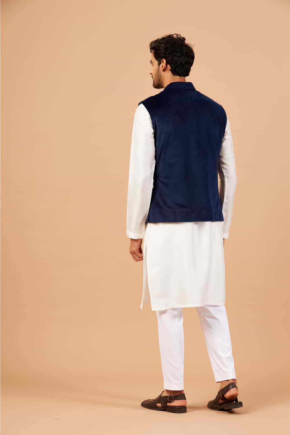 Bluvet Designer Men's Nehru jacket by Hilo Design
