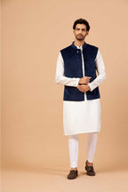 Bluvet Designer Men's Nehru jacket by Hilo Design
