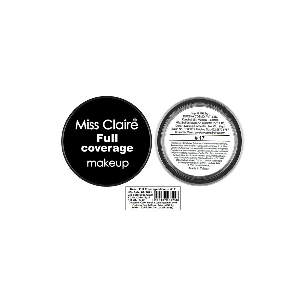 Miss Claire Full Coverage Makeup + Concealer - 17 - Distacart
