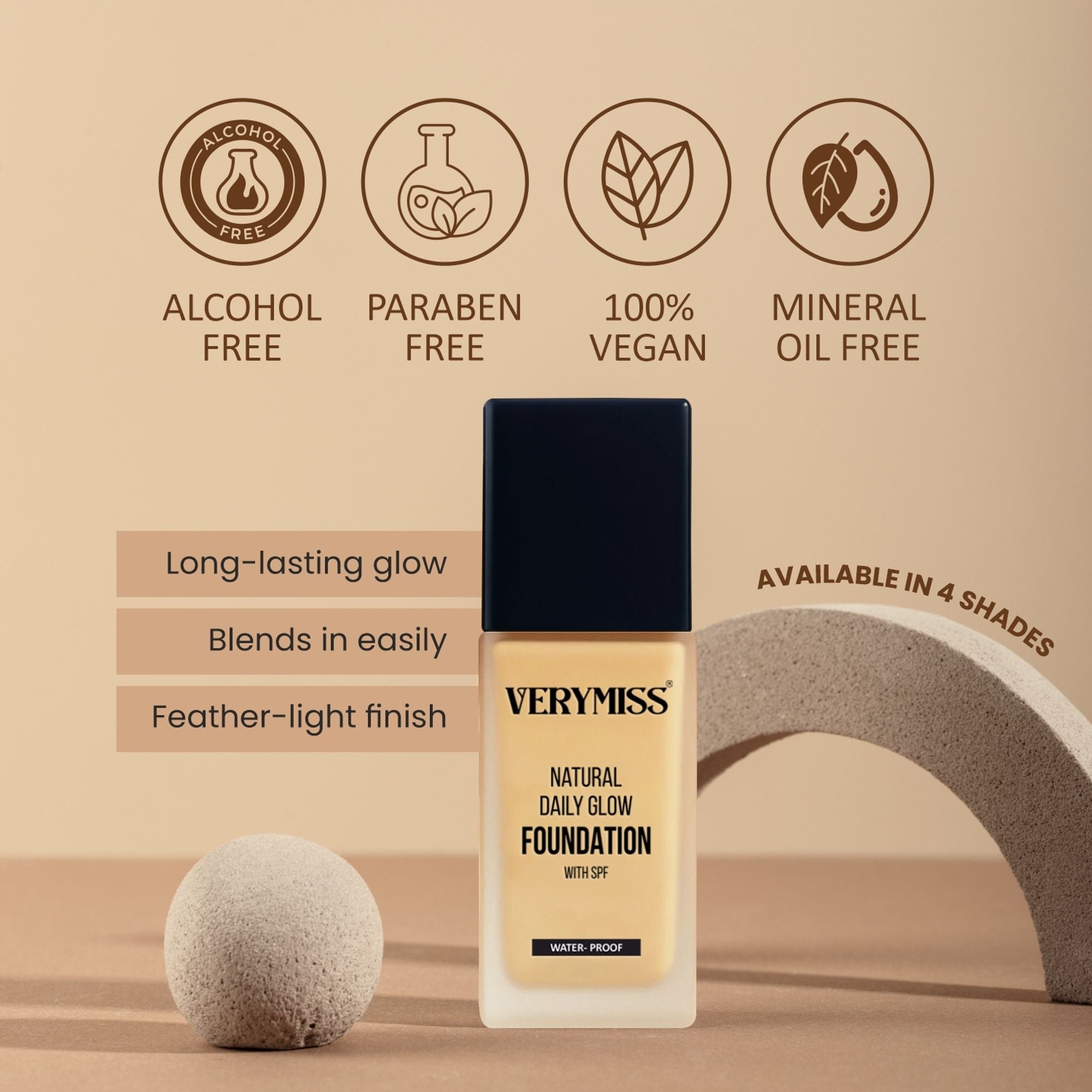 VERYMISS Ultimate Makeup Combo - 3 + Free Makeup Pouch