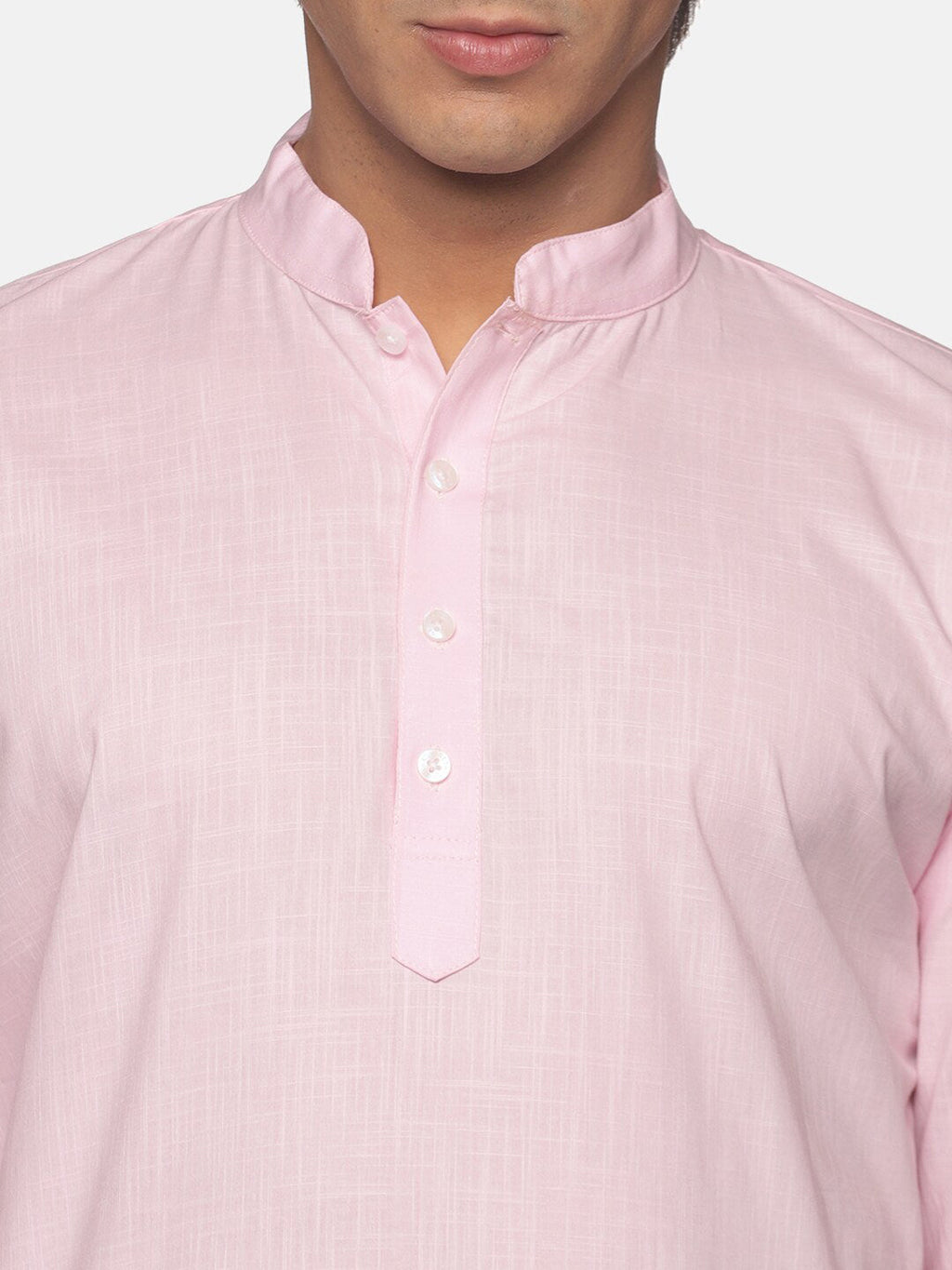 Sethukrishna Men Pink Pure Cotton Kurta with Pyjamas - Distacart