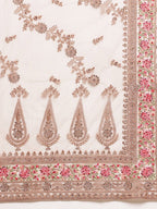 kasee Floral Embroidered Net Saree - Distacart