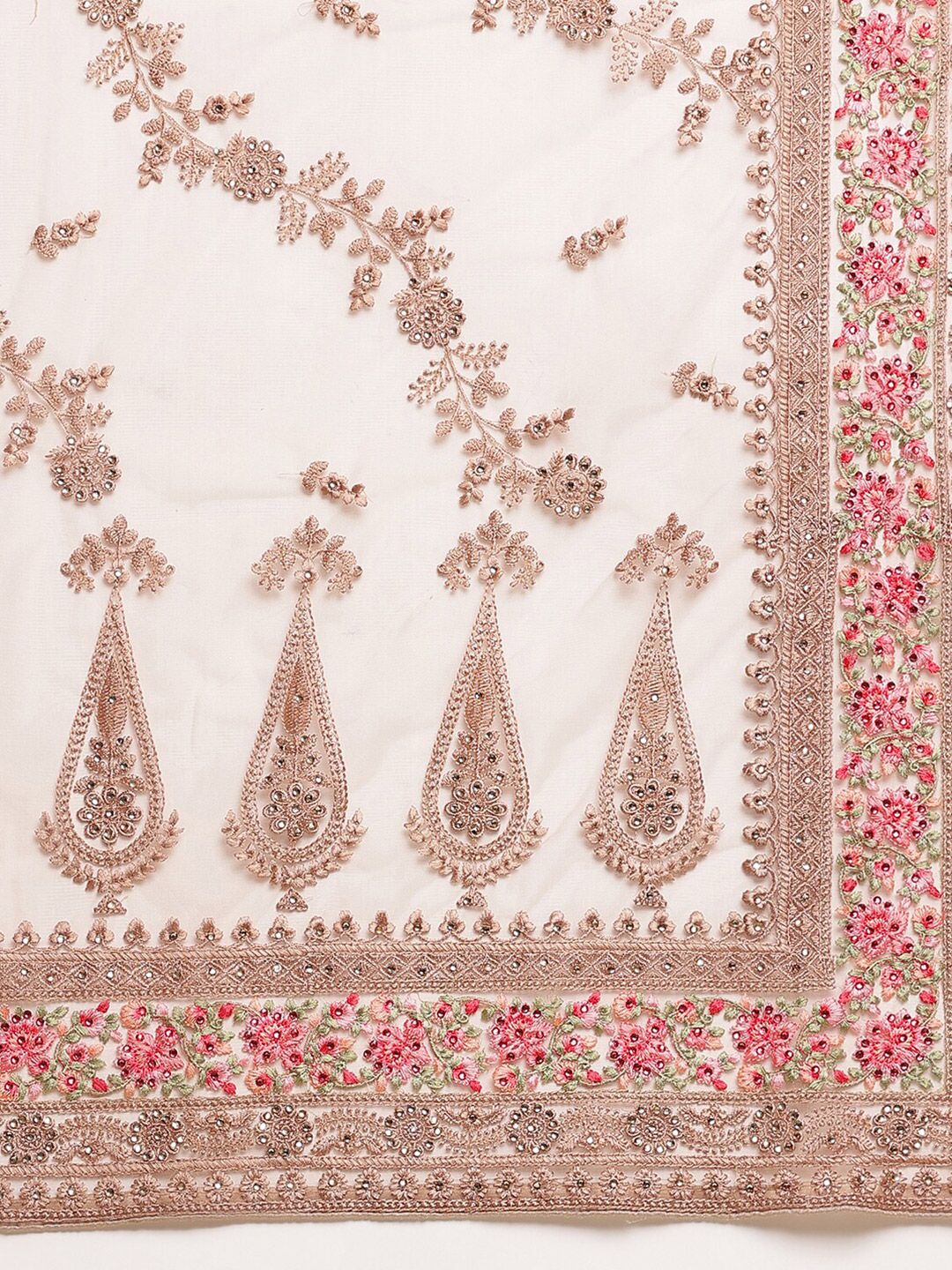 kasee Floral Embroidered Net Saree - Distacart