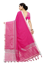 Vamika Pink Cotton Silk Weaving Saree (Twitter Pink) - Distacart