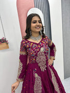 Yash Enterprise Pink Vichitra Silk Party Wear Embroidery Crop Top With Blouse Lehenga Choli - Distacart