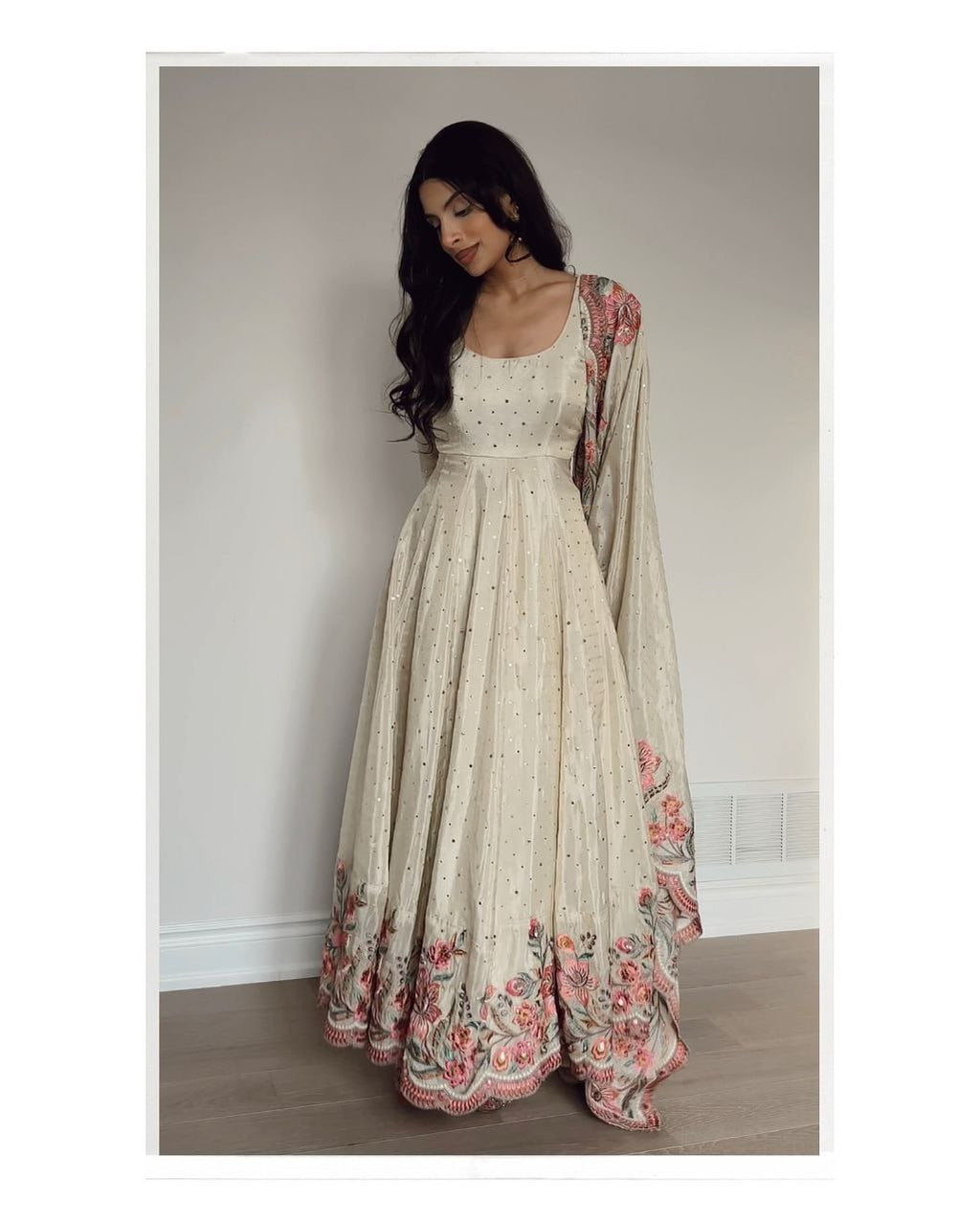 Yash Enterprise Off White Vichitra Silk Embroidery Party Wear Suit - Distacart