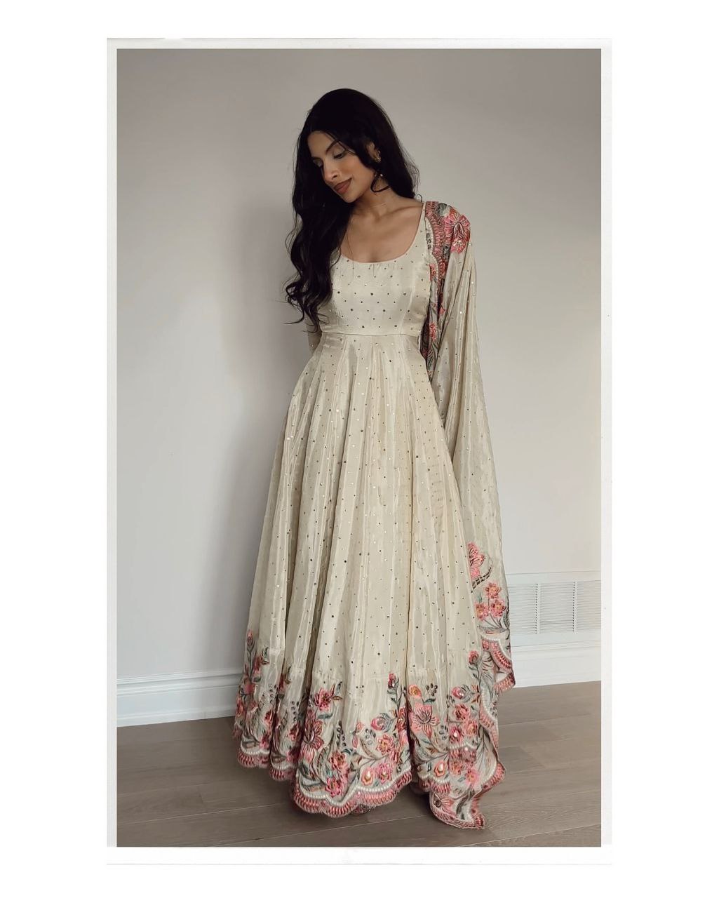 Yash Enterprise Off White Vichitra Silk Embroidery Party Wear Suit - Distacart