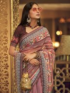 Myra Multicolour Gorgette Designer Saree - Distacart