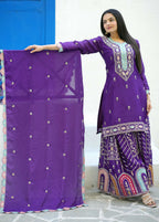 Yash Enterprise New Designer Embroidered Chinon With Sequence Blue Readymade Salwar Suit - Distacart