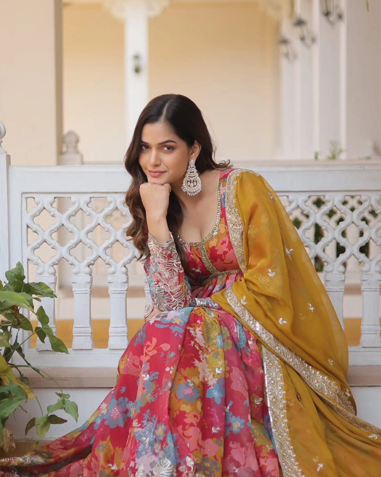 Yash Enterprise Pink Faux Georgette With Digital Print Kurti And Dupatta Only - Distacart