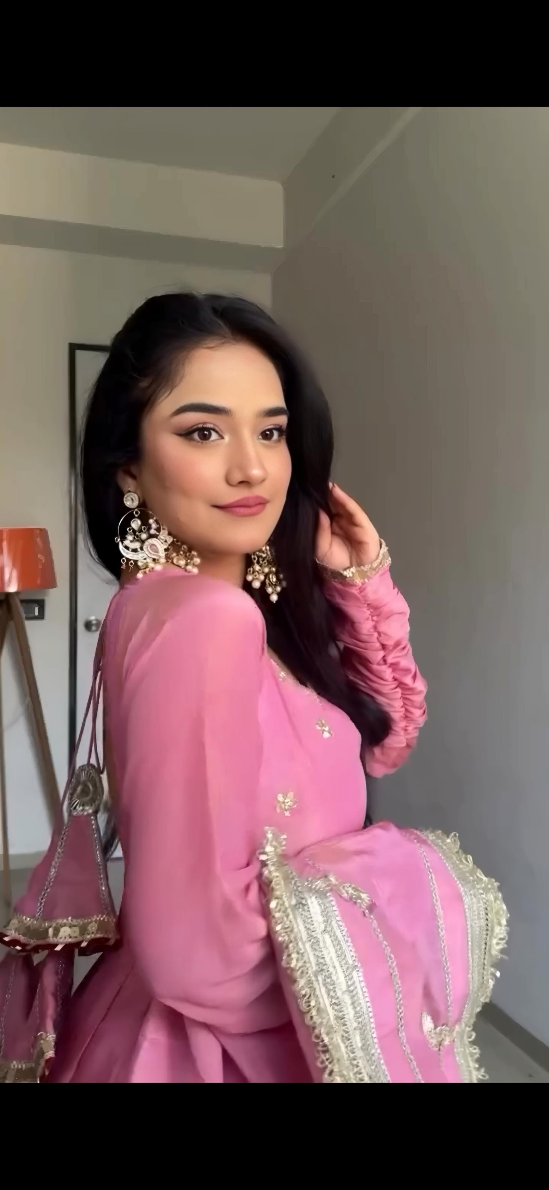 Yash Enterprise Pink Vichitra Silk Embroidery Suit Set - Distacart