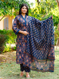 Hand Embroidered & Floral Printed Lace Detailed Kurta With Printed Pant & Dupatta Premium Luxury, Multicolor - Hiral Fashion