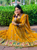 Yash Enterprise Yellow Faux Georgette Embroidery Party Wear Suit Set - Distacart