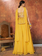Myra Yellow Georgette Embroidered Designer Suit