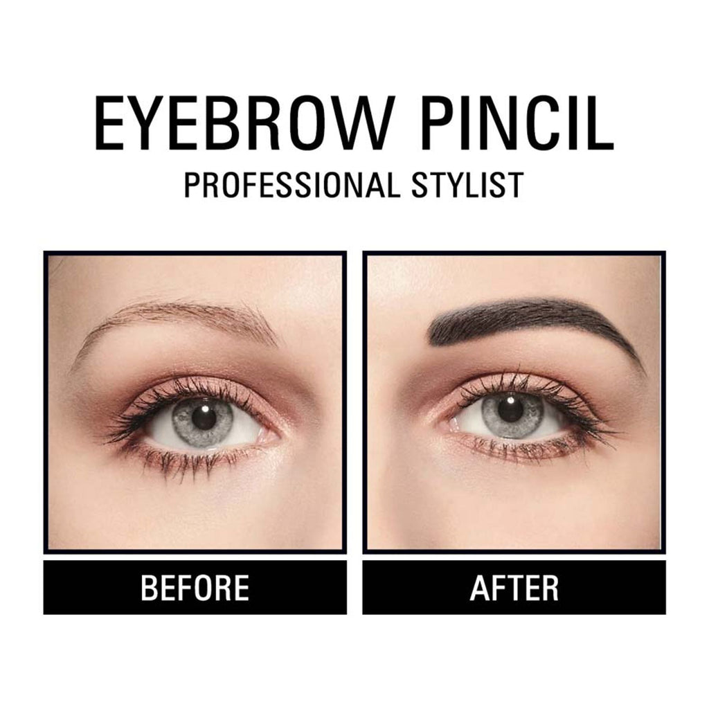 Matt Look Long Lasting Formula Professional Stylist Eyebrow Pencil - Black