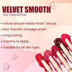 Matt Look Velvet Smooth Non Transfer Lipstick - Hot Red