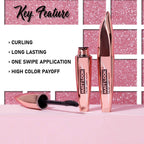 Matt Look Eye Makeup Curl & Volume Waterproof False Lash Mascara - Black - Distacart
