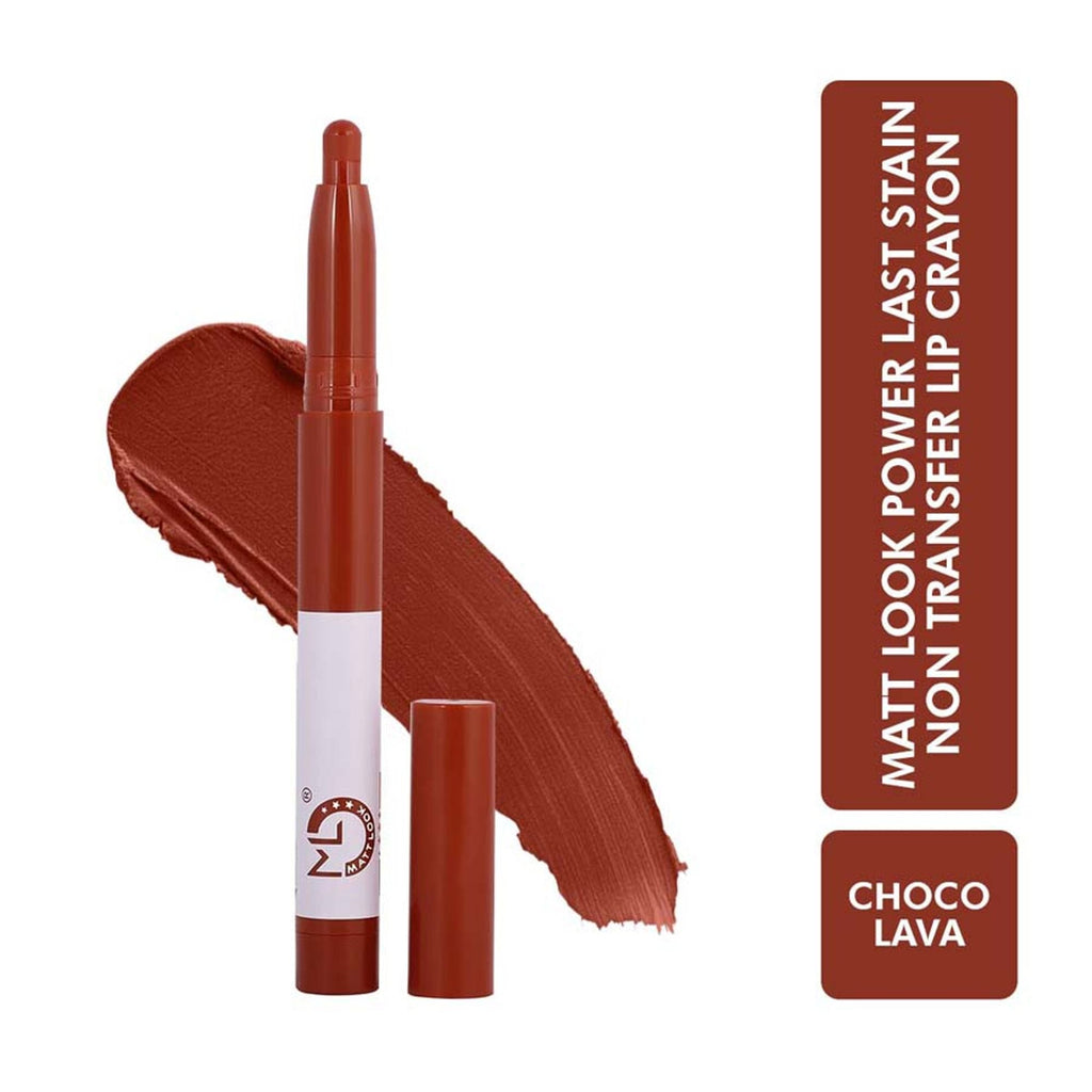 Matt Look Power Last Lip Stain Crayon Lipstick - Choco Lava