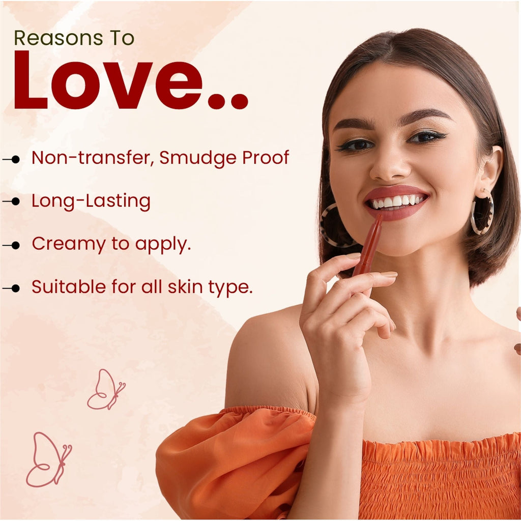 Matt Look Power Last Lip Stain Crayon Lipstick - Bubble Gum
