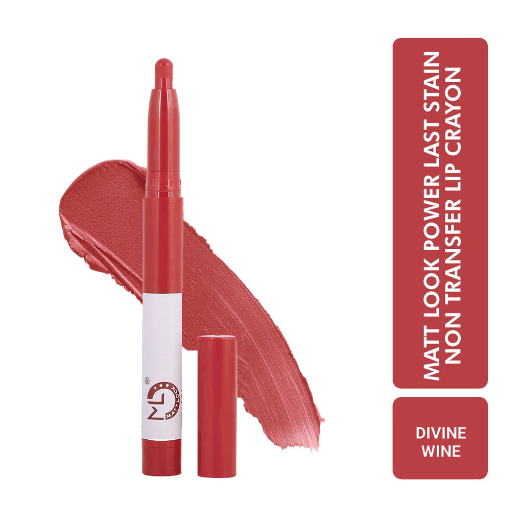 Matt Look Power Last Lip Stain Crayon Lipstick - Saturday Night