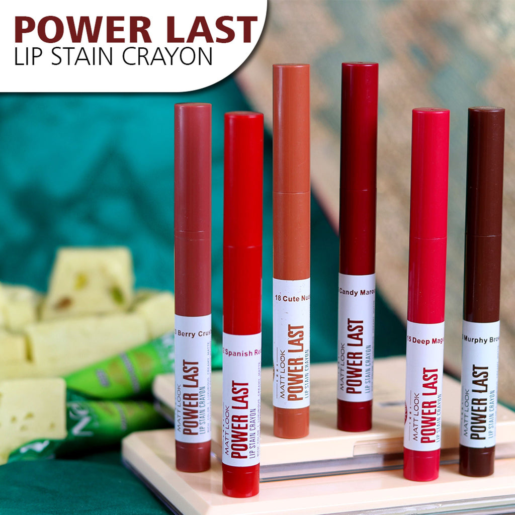 Matt Look Power Last Lip Stain Crayon Lipstick - All Most Nude 25