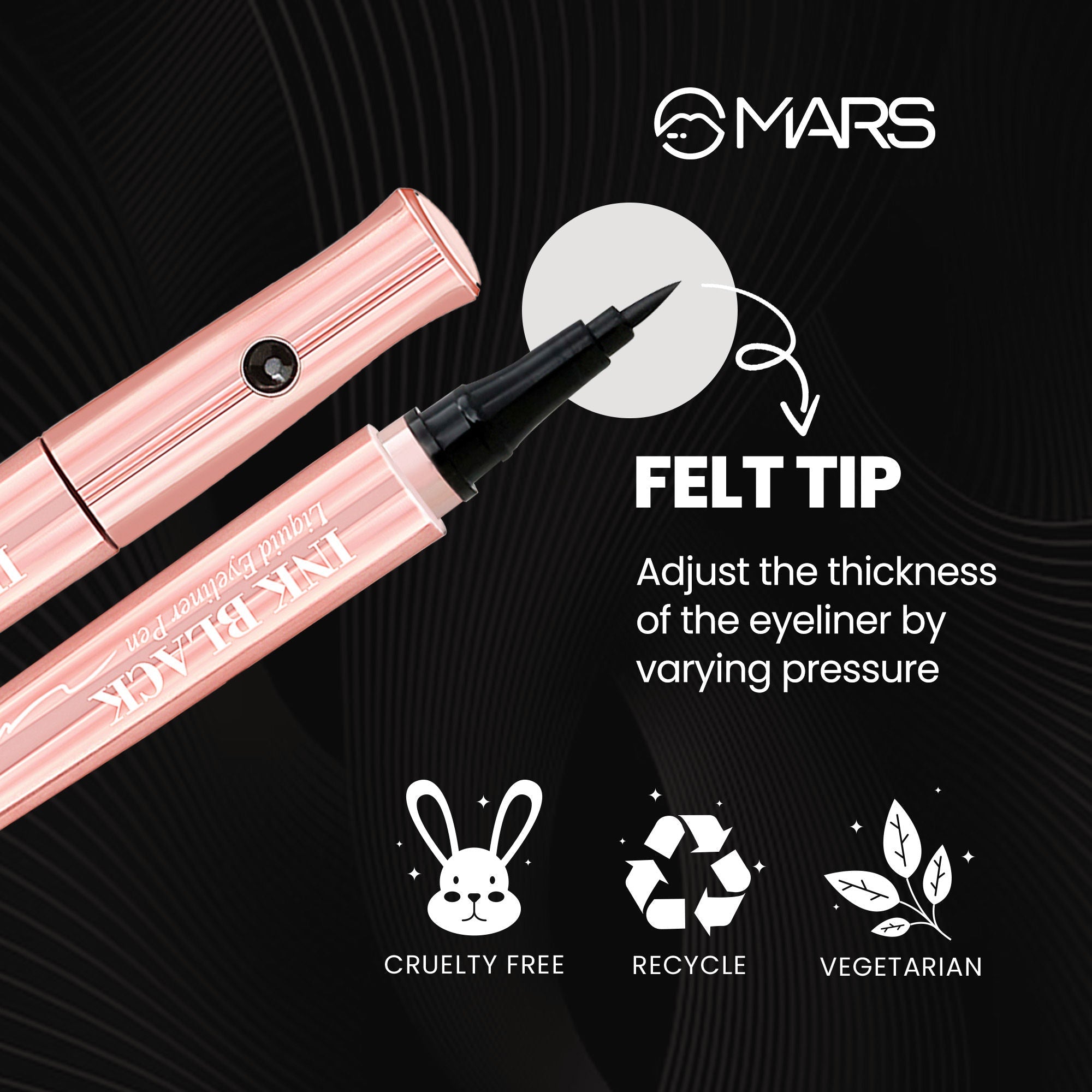 MARS Cosmetics Ink Black Eyeliner - Distacart