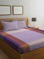 Arrabi Multicoloured 300 TC Super King Ethnic Motifs Cotton Bedsheet with 2 Pillow Covers - Distacart