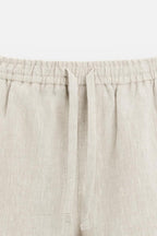Fabmade Men’S Linen Pajama Combo – Beige & Brown (Pack Of 2)