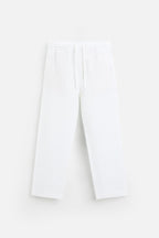 Fabmade Men’S Linen Pajama Combo – White & Black (Pack Of 2)
