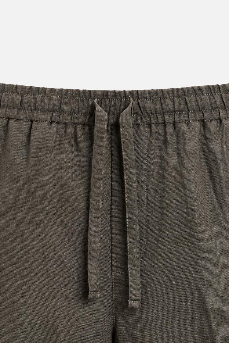 Fabmade Men’S Linen Pajama Combo – Beige & Brown (Pack Of 2)