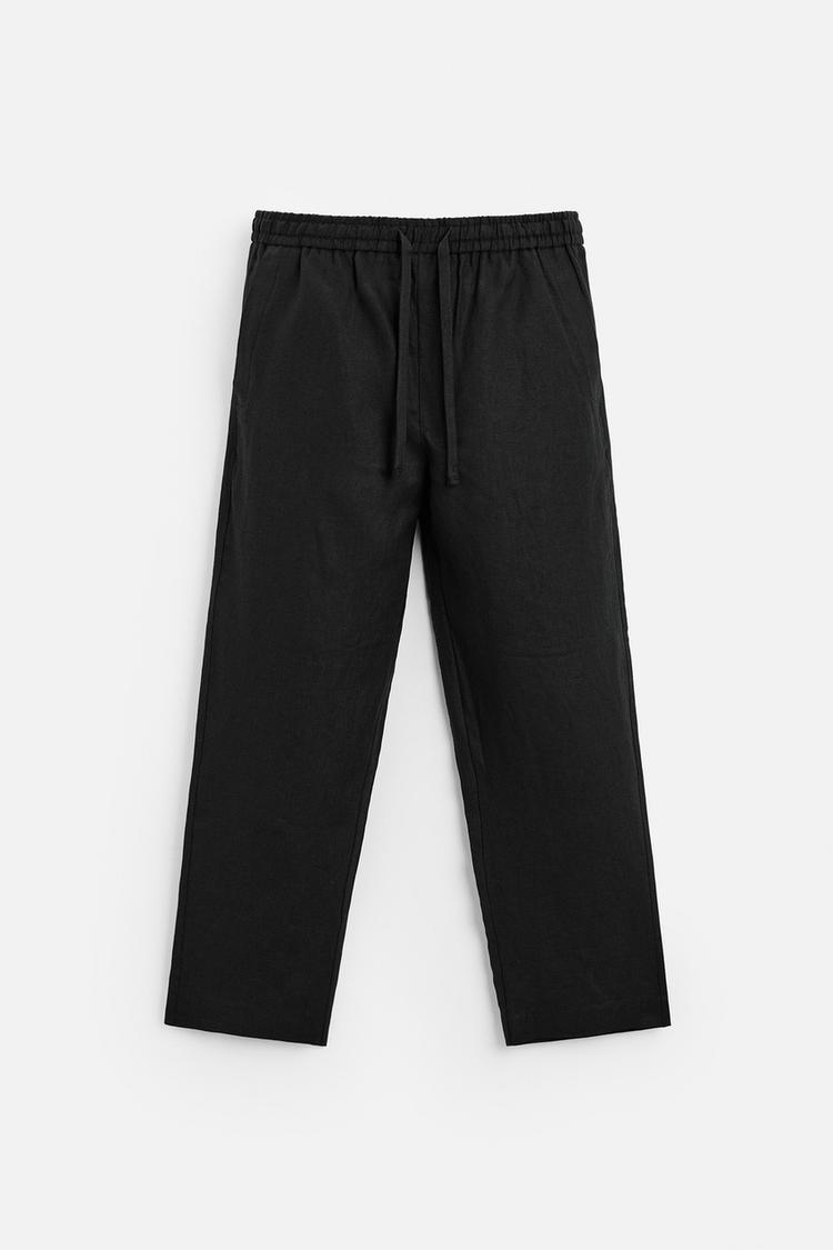 Fabmade Men’S Linen Pajama Combo – Olive & Black(Pack Of 2)