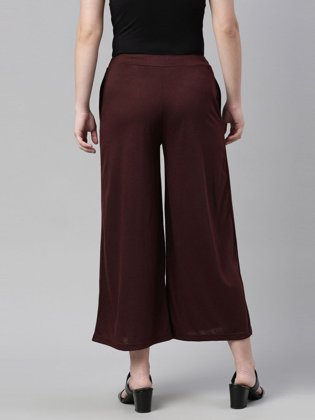 Souchii Women Brown Knitted Palazzos - Distacart
