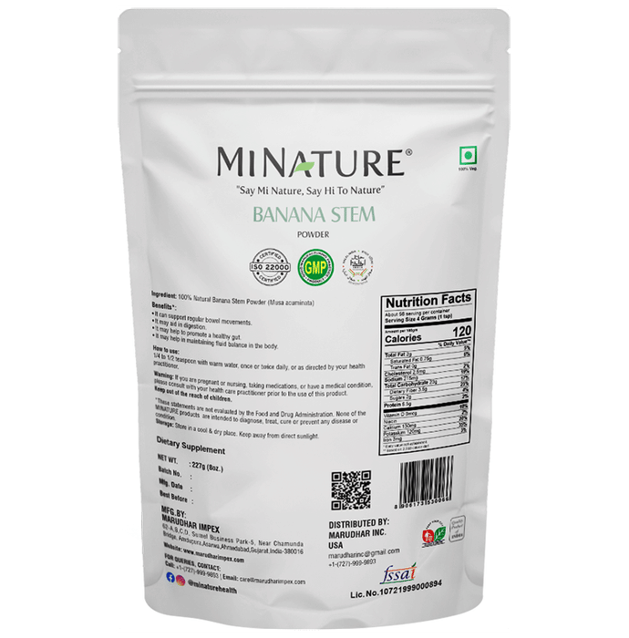 Minature Banana Stem Powder