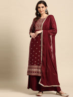 All About You Women Ethnic Motifs Printed Kurta with Palazzos & Dupatta
