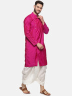 Sethukrishna Men Rose Angrakha Kurta with Dhoti Pants - Distacart