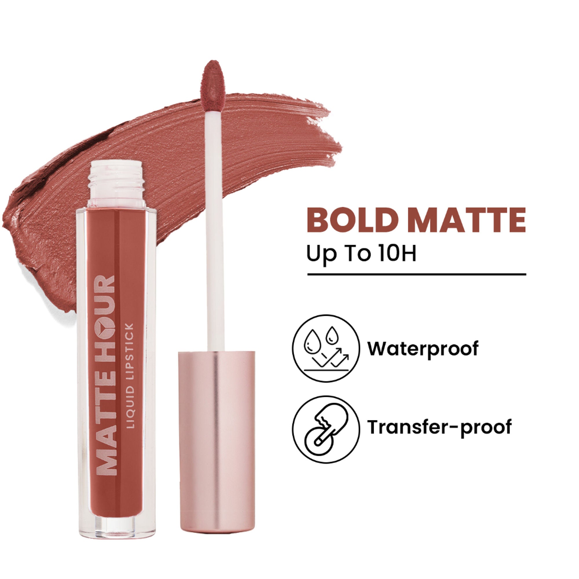 Swiss Beauty Matte Hour Waterproof Liquid Lipstick, Up To 10-Hour - 3 Bare Cosmo - Distacart