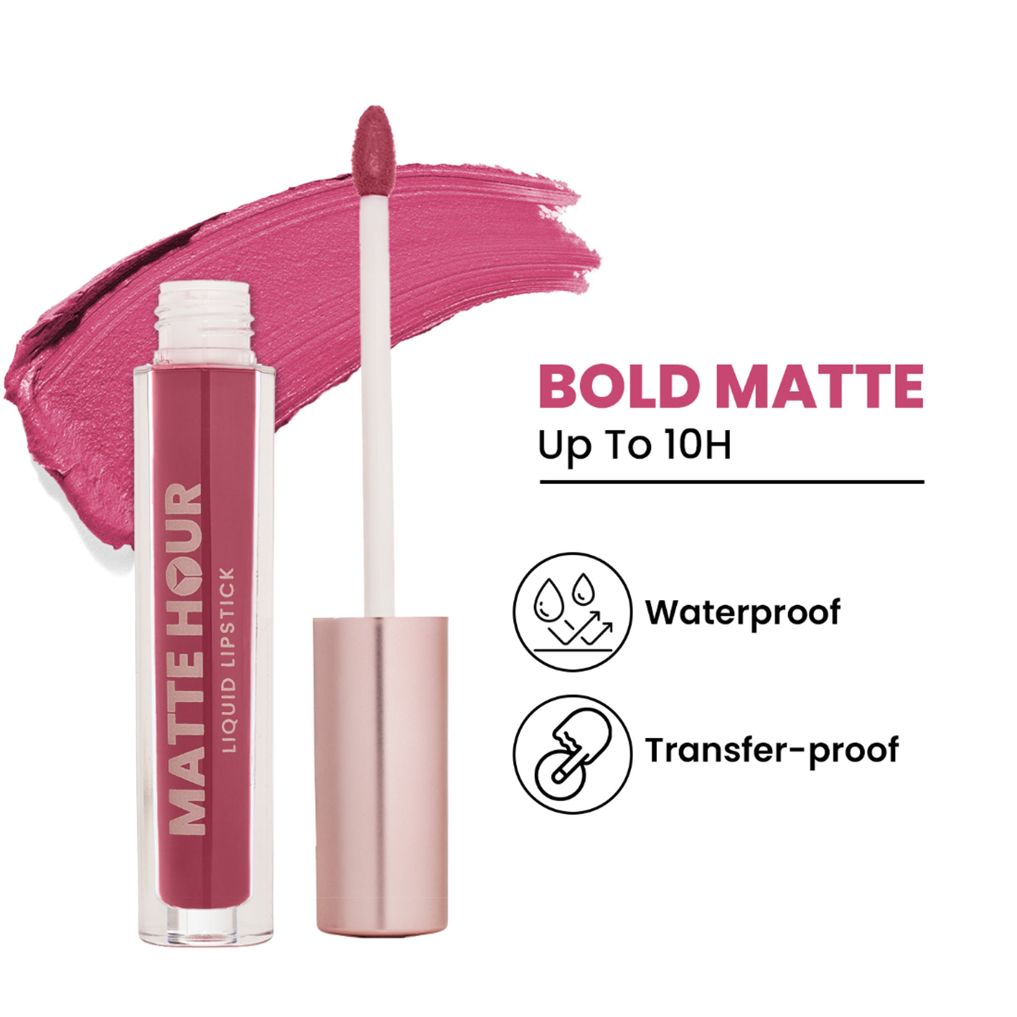 Swiss Beauty Matte Hour Waterproof Liquid Lipstick, Up To 10-Hour - 5 Pink Margarita - Distacart