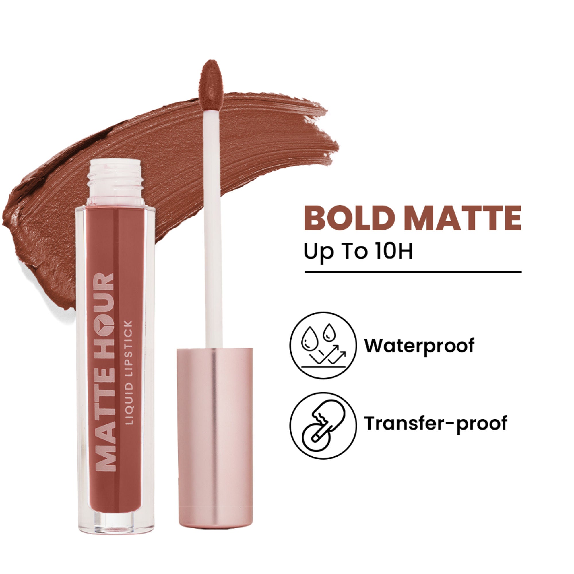 Swiss Beauty Matte Hour Waterproof Liquid Lipstick, Up To 10-Hour - 9 Cinnamon Sour - Distacart