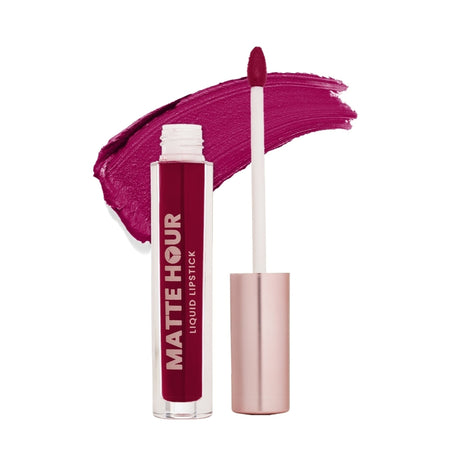 Swiss Beauty Matte Hour Waterproof Liquid Lipstick, Up To 10-Hour - 13 Sangria Splash