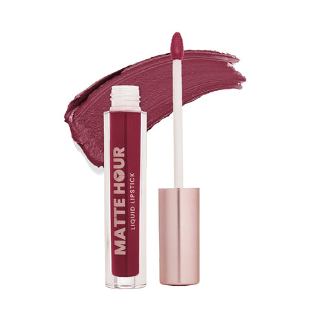 Swiss Beauty Matte Hour Waterproof Liquid Lipstick, Up To 10-Hour - 14 Mulled Merlot